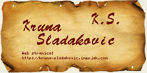 Kruna Sladaković vizit kartica